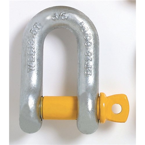 SHACKLE D GALVANISED M29 X 32 GRADE S GOLD PIN ( WLL 9.5 T) 